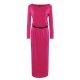 Women daily, weekend sophisticated, elegant self-cultivation, shift, tight dress, high waist solid color round neck Ruching