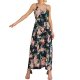 Woman out of flowers, the beach, precision Slim, swing dress, floral cotton strap deep